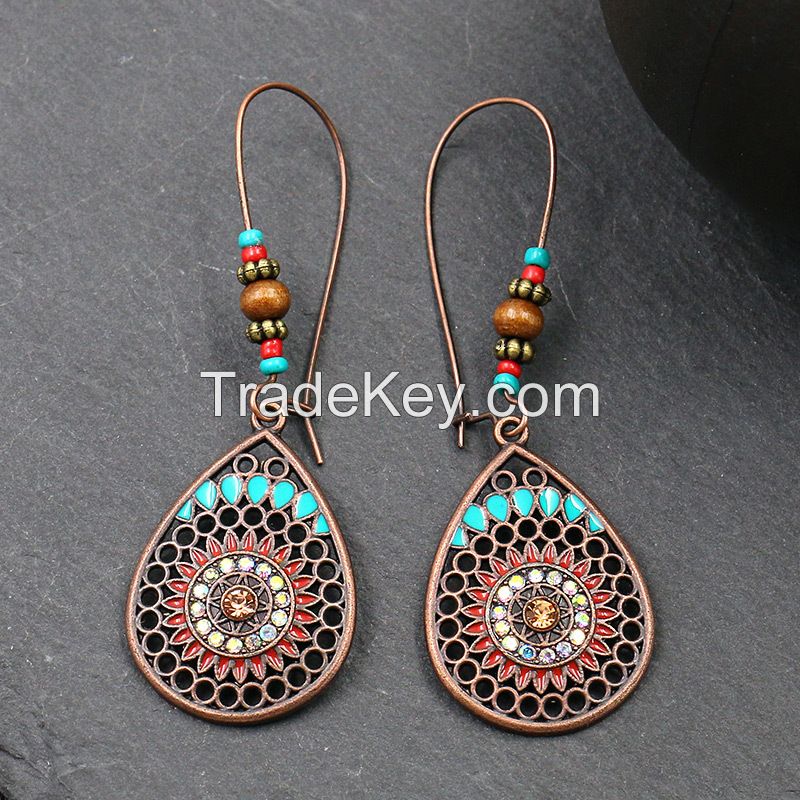 Vintage Boho Teardrop earrings - HQEF-1267