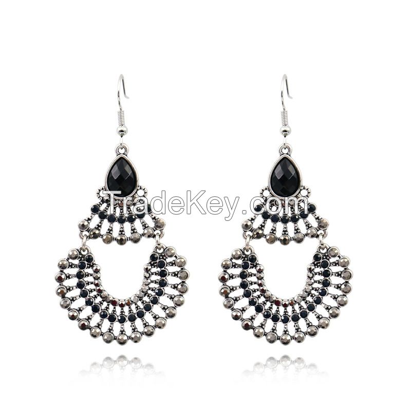 Vintage alloy earrings - HQEF-0604