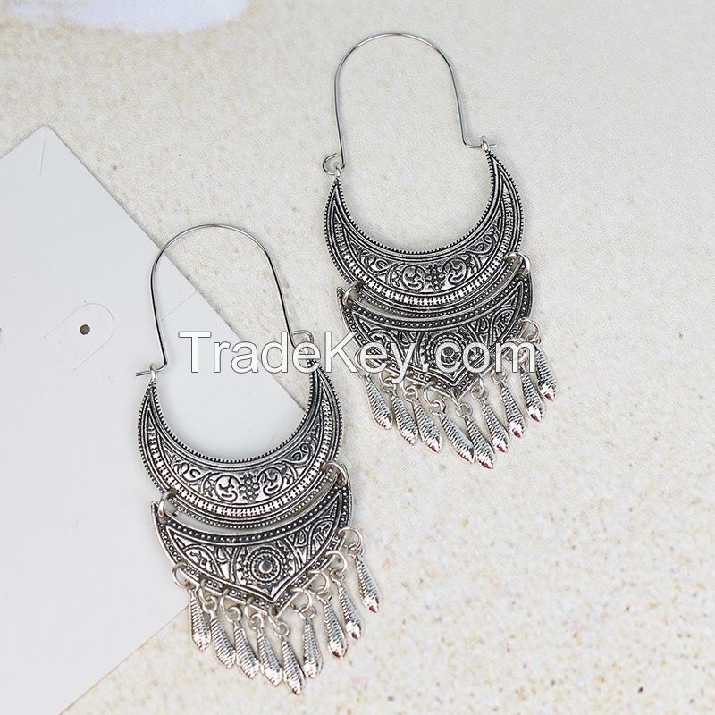 Vintage alloy earrings - HQEF-0501