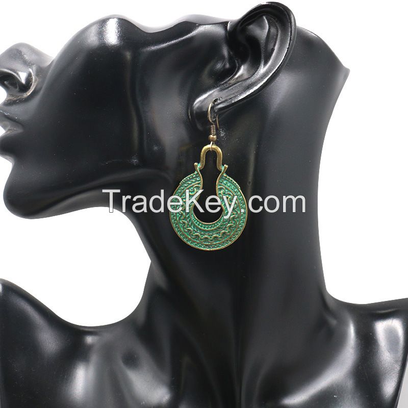 Vintage Alloy Earrings - HQEF-1037