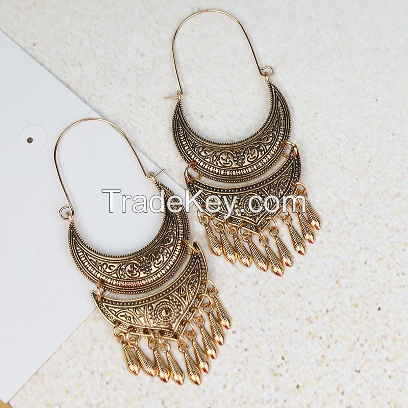 Vintage alloy earrings - HQEF-0501