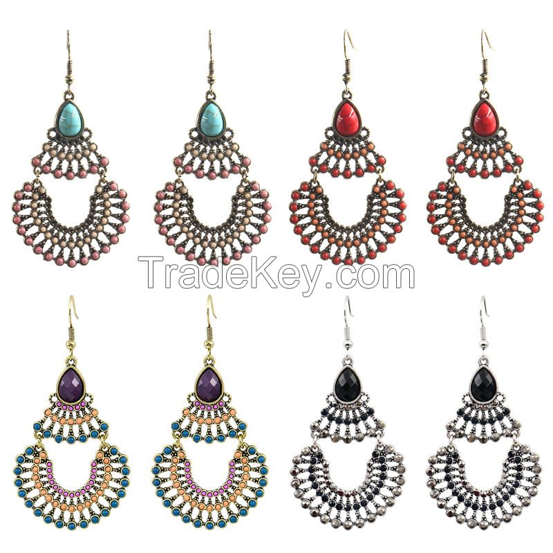 Vintage alloy earrings - HQEF-0604