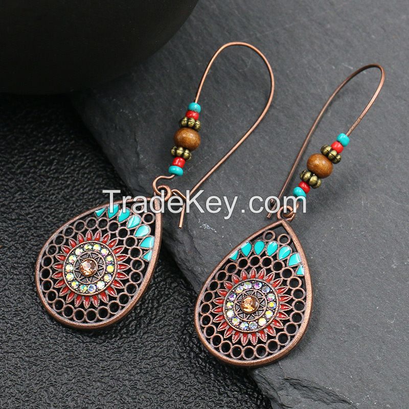 Vintage Boho Teardrop earrings - HQEF-1267