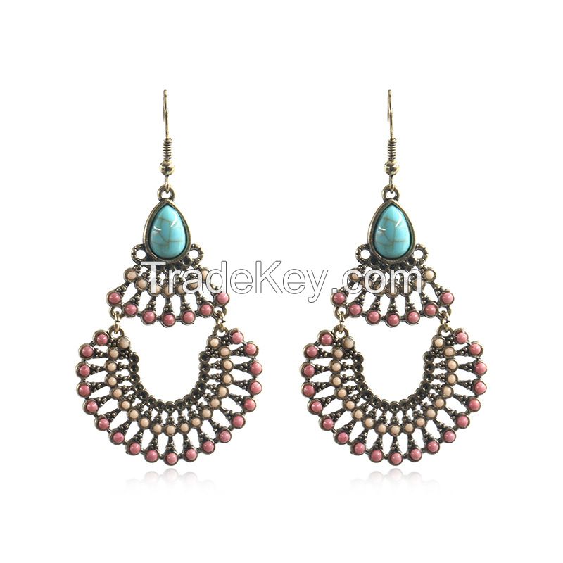 Vintage alloy earrings - HQEF-0604