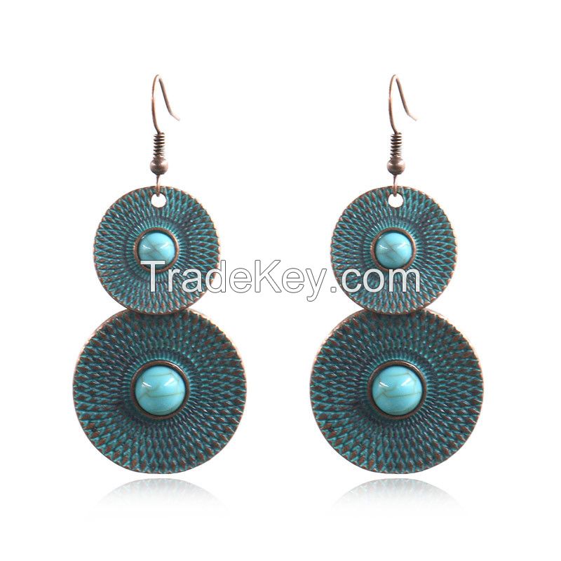 Vintage alloy earrings - HQEF-0658