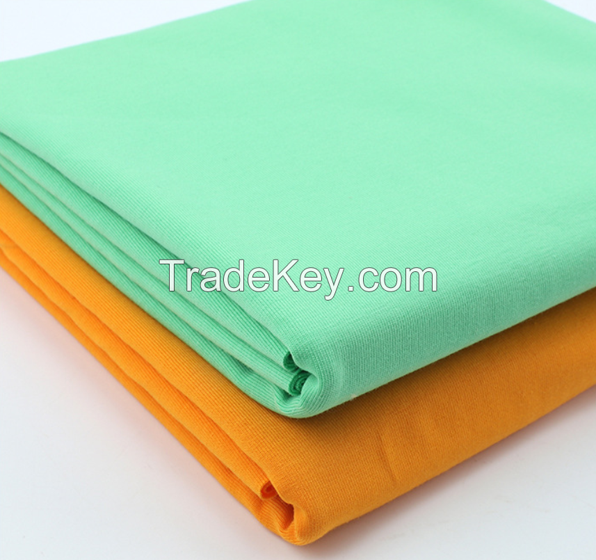 21S cotton single jersey fabric solid color dyed