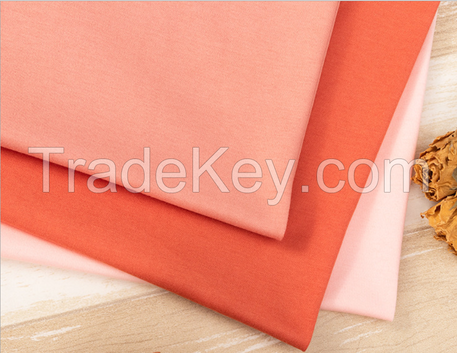 21S cotton single jersey fabric solid color dyed