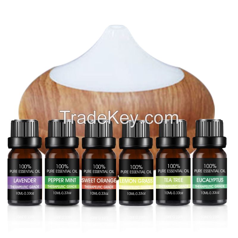 wholesales 100% natural essential oil set with 6/12 scents