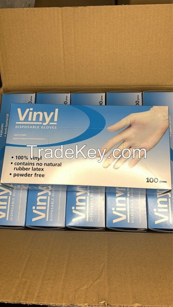 Standard Vinyl Disposable Gloves Powdered &amp;amp; Powder Free Wholesale