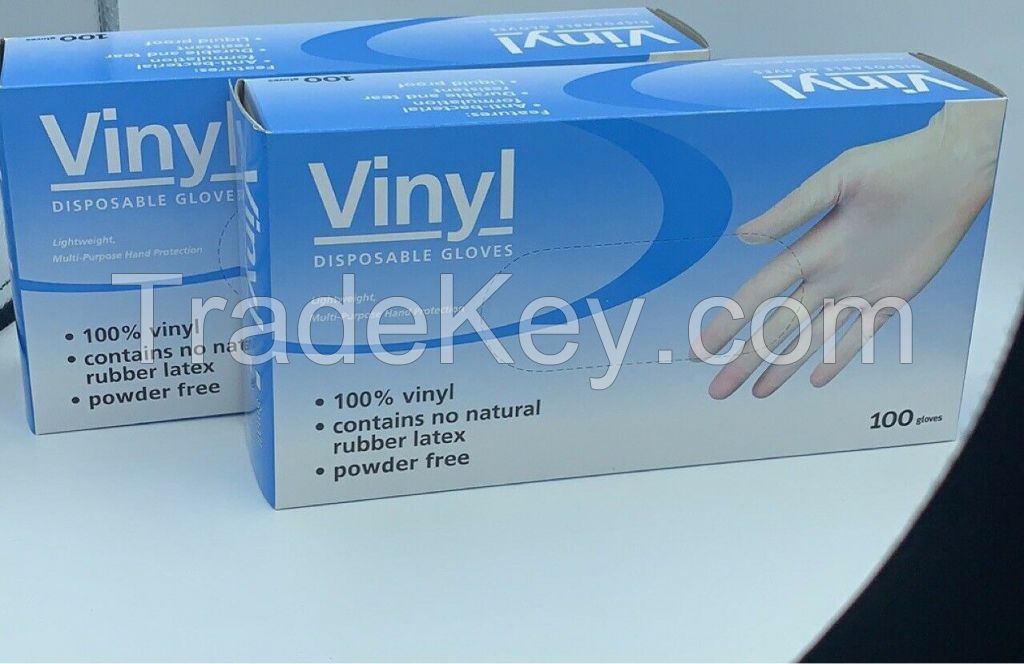 Standard Vinyl Disposable Gloves Powdered &amp;amp; Powder Free Wholesale