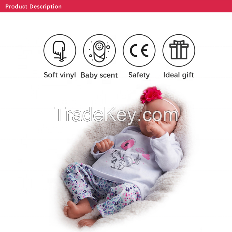 Lifereborn Realistic Soft Silicone Vinyl Doll Reborn Baby Doll Beautiful Fashion doll 18 inch For kids