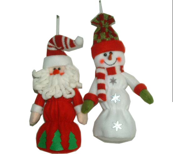 santa & snowman ornament