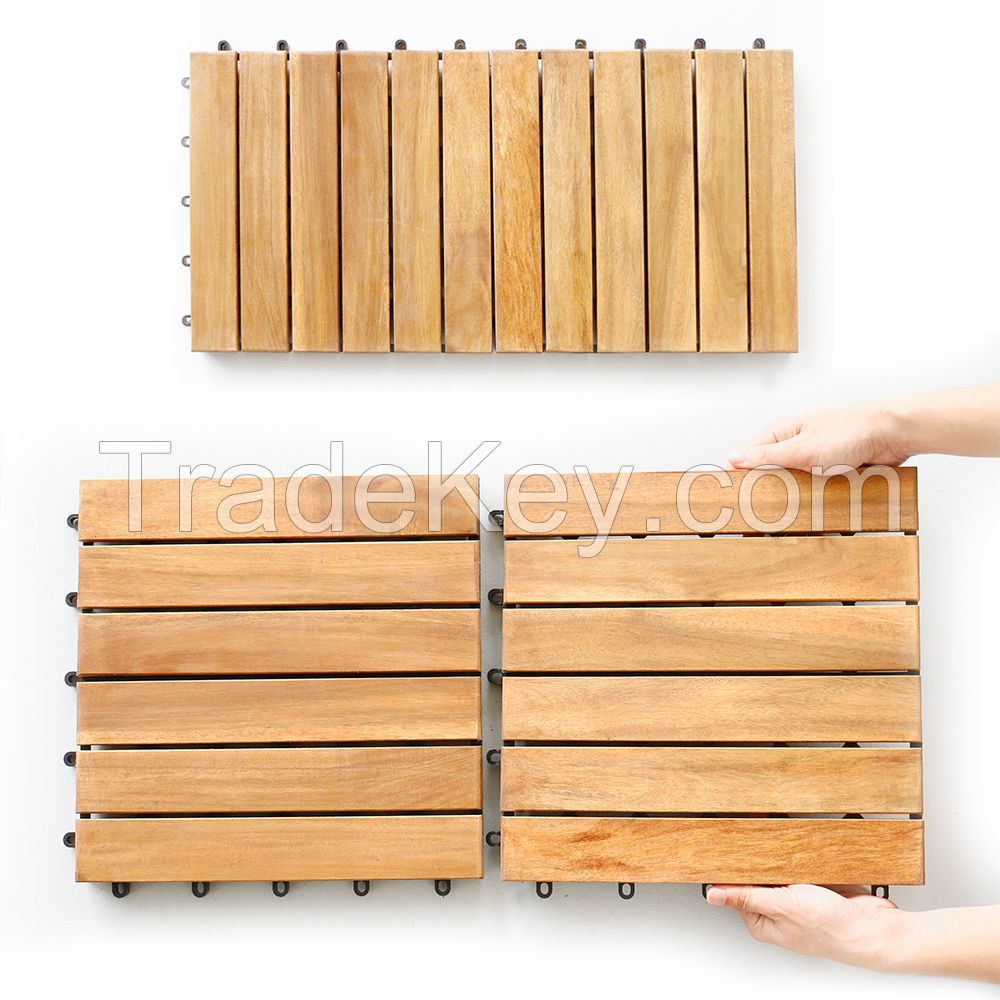 The Highest Handscaped Recommend Flooring Wood Deck Tiles 6 Slats Square Made From Vietnam