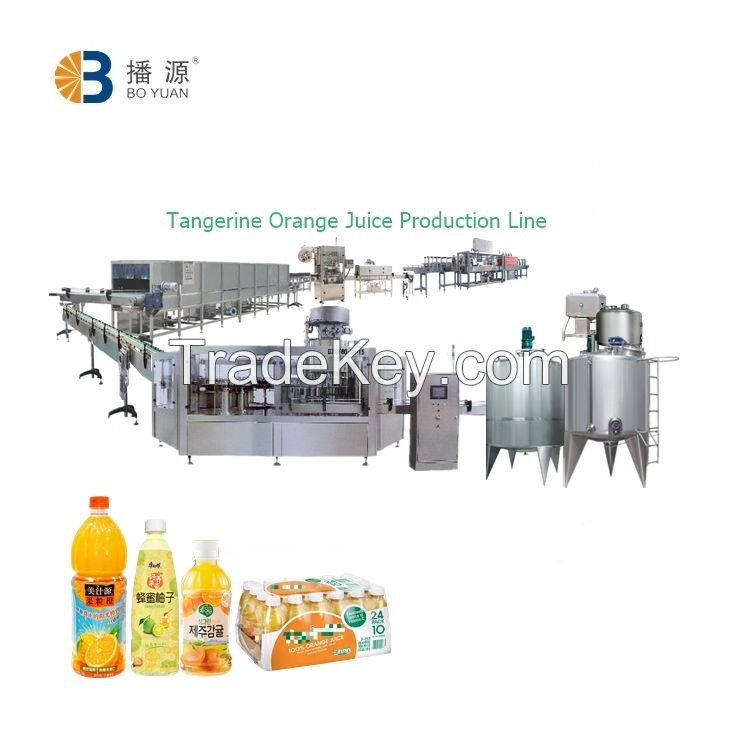 BOYUAN Bottled Beverage Juice Automatic Packing Machine Production Processing Line