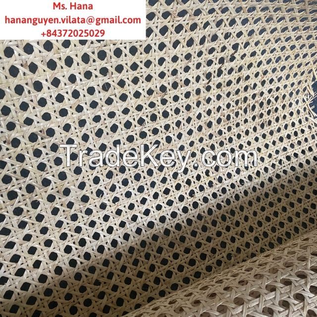 Friendly Hexagon Natural Bleached Open Mesh Webbing Cane (ws: +84372025029)