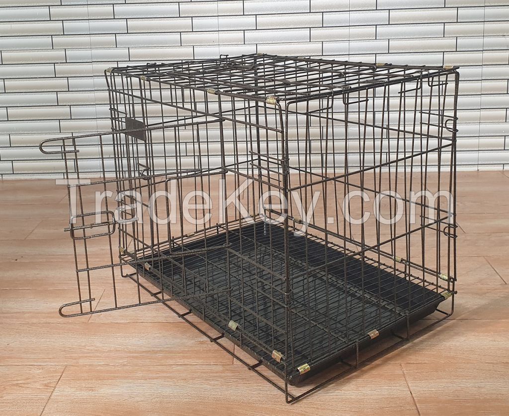       Dogs Cages With Sanitary Tray Pet Crate No Lead Coating