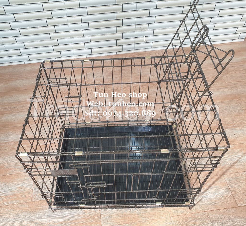       Dogs Cages With Sanitary Tray Pet Crate No Lead Coating
