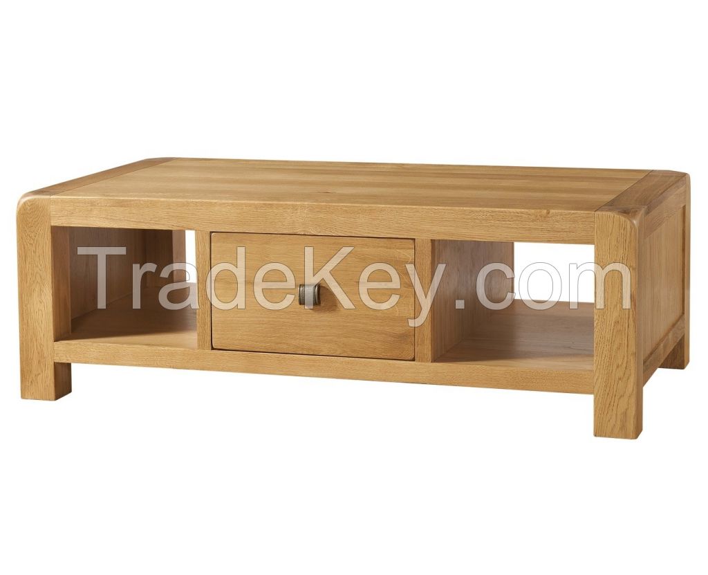 Living Room Coffee Table Solid Wood Oak Natural Color