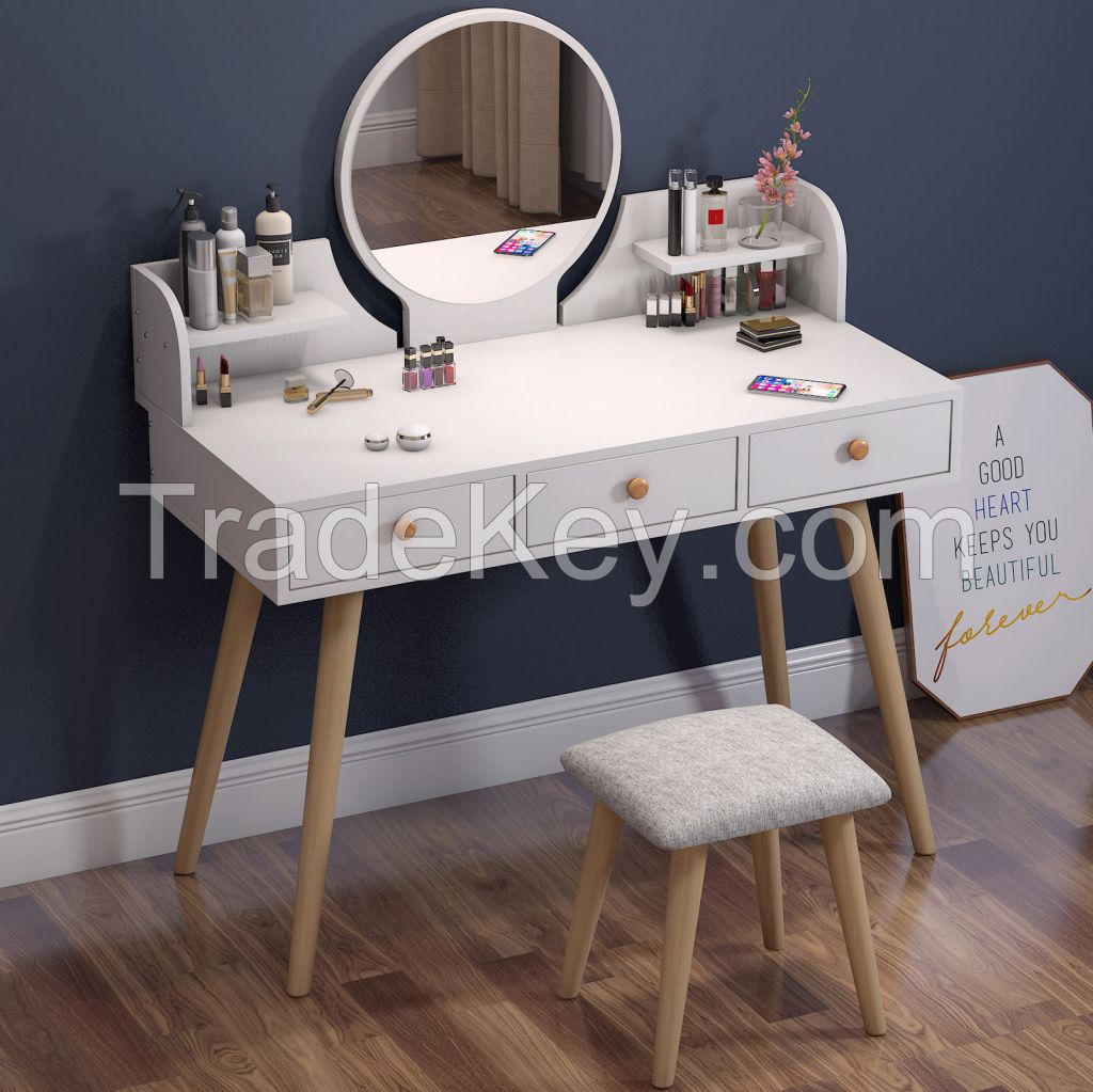 Dressing Table With Mirror Modern Vanity Table Bedroom Storage  Bedroom Furniture Set Vanities Drawers