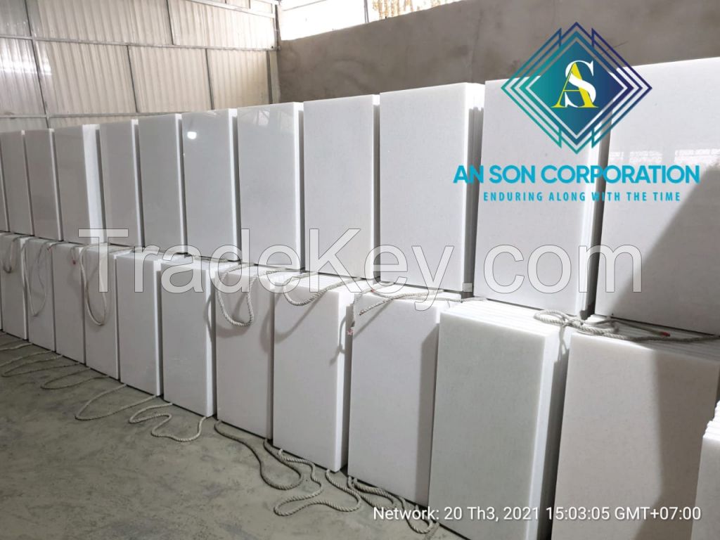 Top Quality Vietnam Crystal White Marble Tile