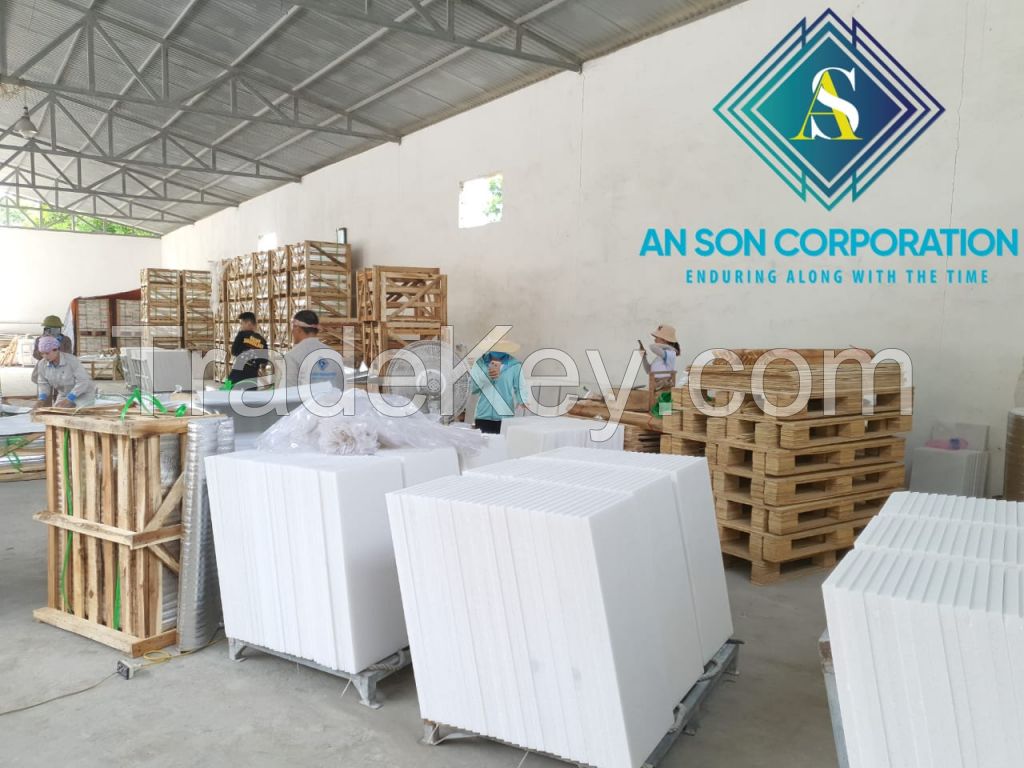 Top Quality Vietnam Crystal White Marble Tile