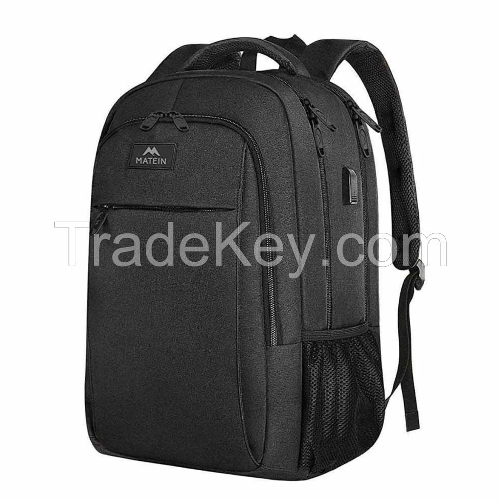 Business Travel Anti Theft Slim Durable Laptops Backpack with USB Charging Port Water Resistant College School Computer bag