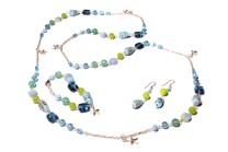 All Things Aqua Necklace, Earrings and Bracelet Set