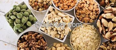 Macadamia nuts, Brazil Nuts, Hazelnuts, Pecan Nuts, Pine Nuts, Punpkin Kernel,