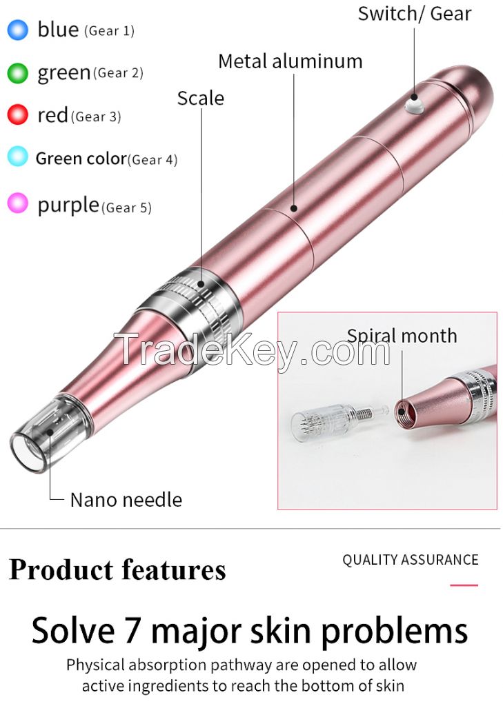 Beauty personal care ultrasonic facial make up n2 dr pen microneedling cartridges blue light therapy wrinkle acne laser pen