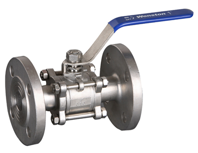 3pc stainless steel flange ball valve