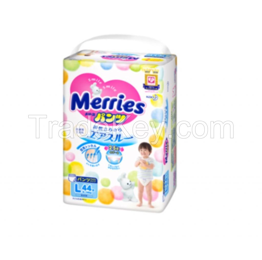 Merries Japanese good breathability disposable baby diaper pants brands 