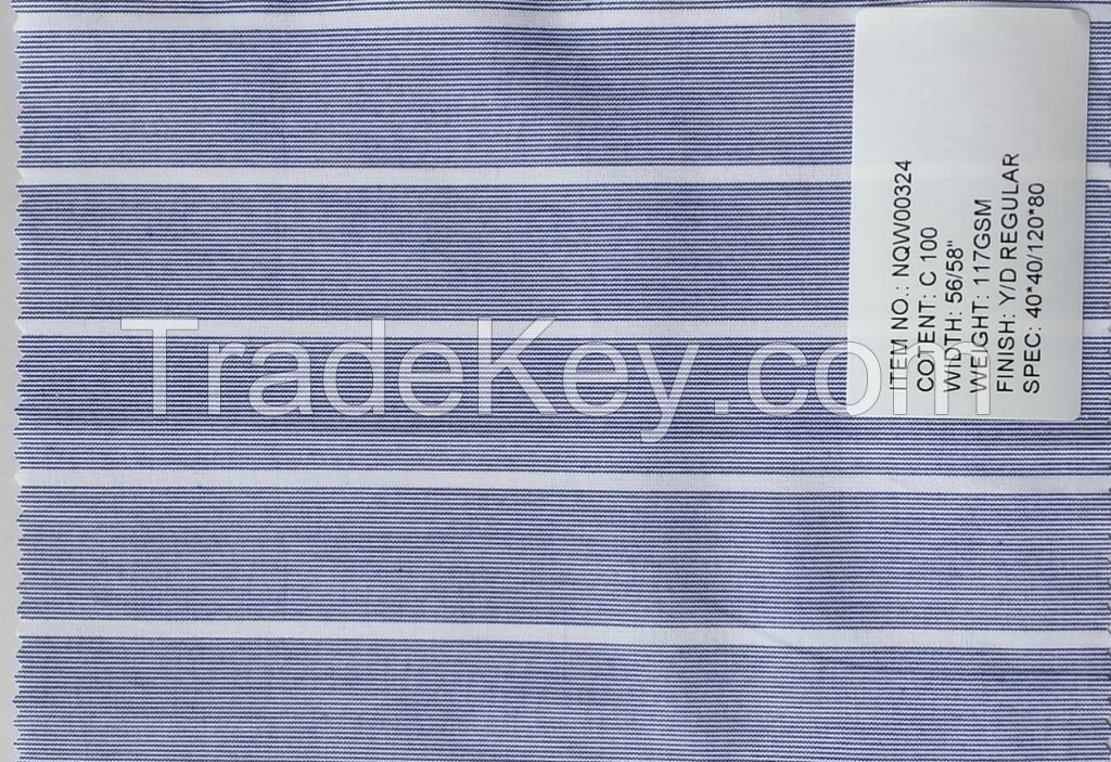 Cotton yarn dyed checks and stripes,