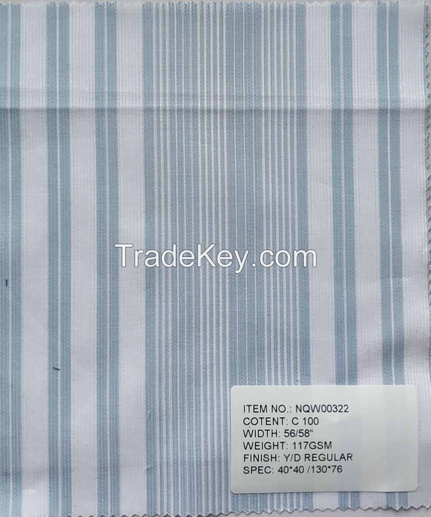 Cotton yarn dyed checks and stripes, 