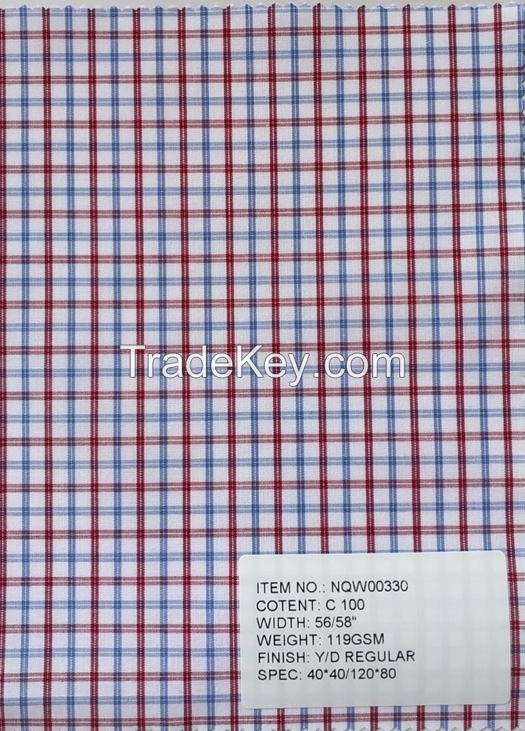Cotton yarn dyed checks and stripes, 