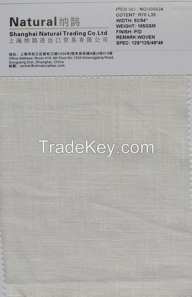 Linen blend fabrics