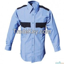 Black and Blue Collared Shirt for Security Guard