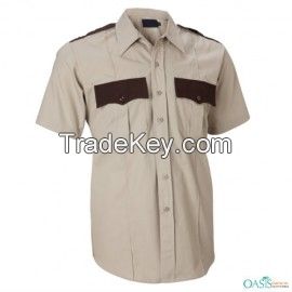 Creme-Brown Security Guard Shirts