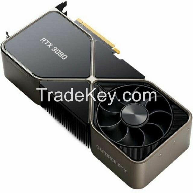 NEW NVI_DIA GeForce RTX 3090 Founders Edition 24GB GDDR6 Graphics Card - Titanium/Black New NVIDIA GRAPHICS CARD