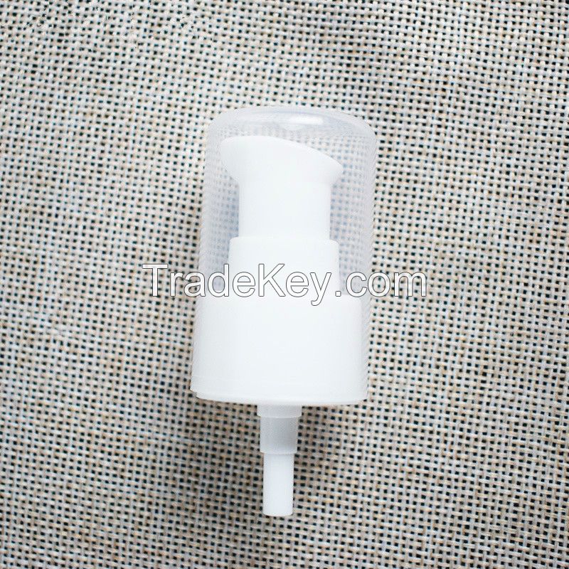 24/410 Treatment Cosmetic Plastic Cream Pump With Round Full Cap