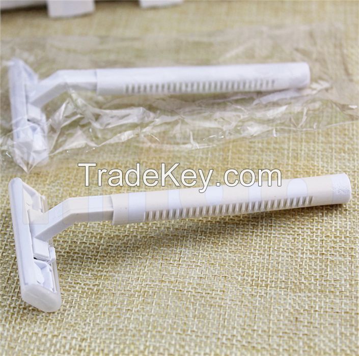 Private label White Double blade men shaving disposable razor shaving