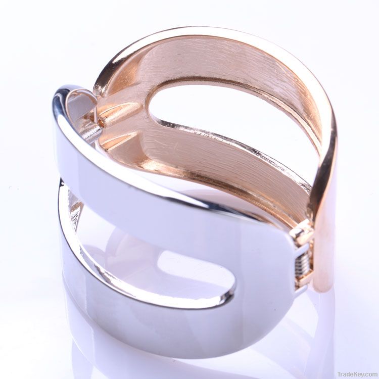 fashion silver gold plated cuff bracelet bangle jewelry