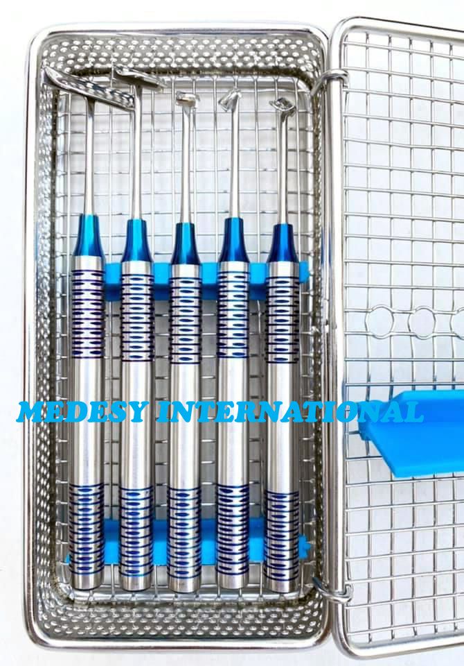 Soft Brushing Kit, Dental Implant Instrument Lingual Flaps Surgery 5 pcsSet