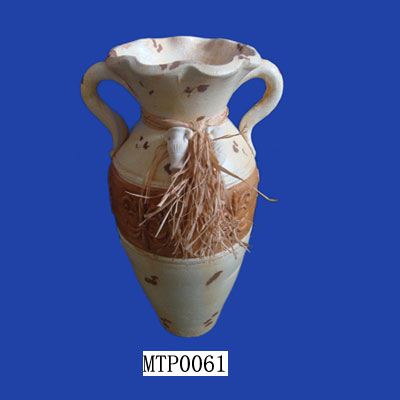Various terracotta pots and terra cotta vase