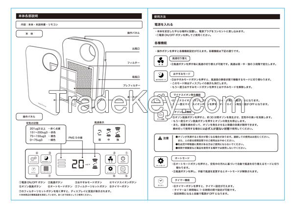 RS-E1624, UV disinfection air purifier