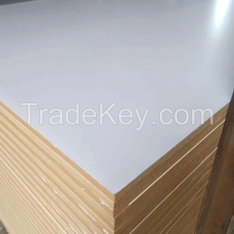 4*8 Feet White Melamine Faced MDF Board/ Melamine Faced MDF for Furniture 