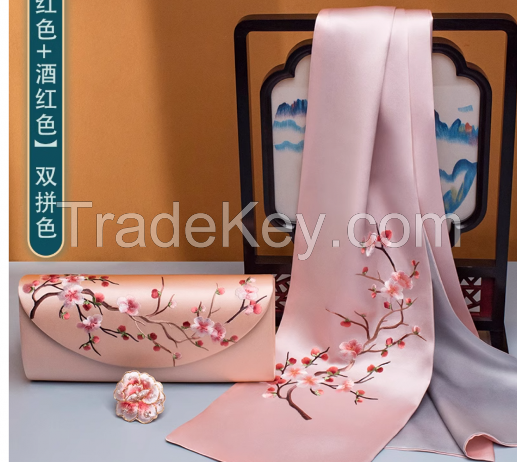 Luxury pure silk scarves 