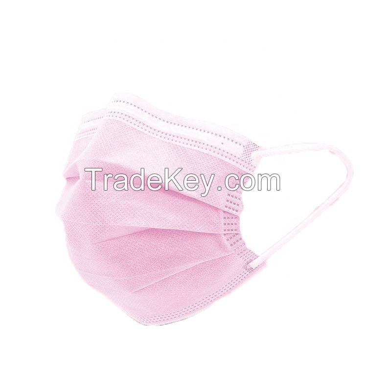 Medical 3 ply masks. PINK CE-certified.