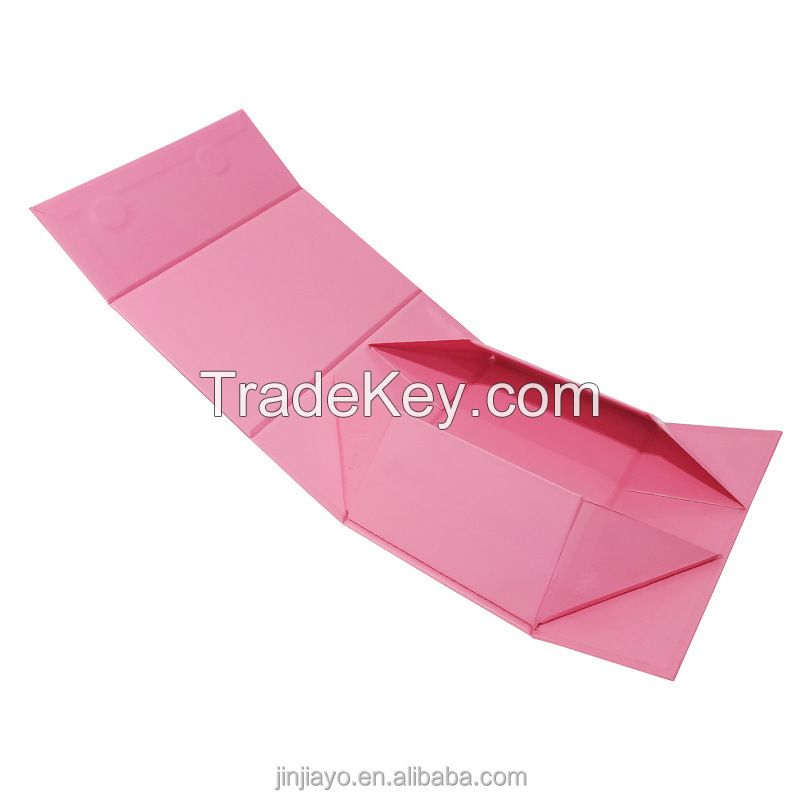 Folding Pink Rigid Box for Shipping Clothing Shoes Perfume Luxury Magnet Packaging Custom Logo Eco Friendly