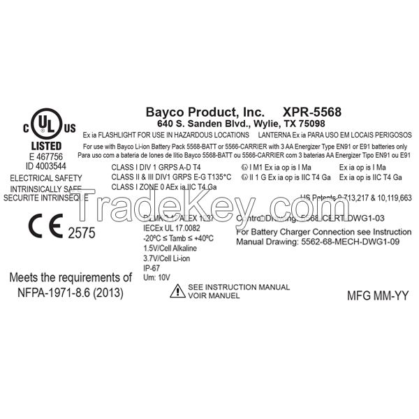 INTRANTÃ‚Â® Intrinsically Safe Rechargeable Dual-Light , Angle Light