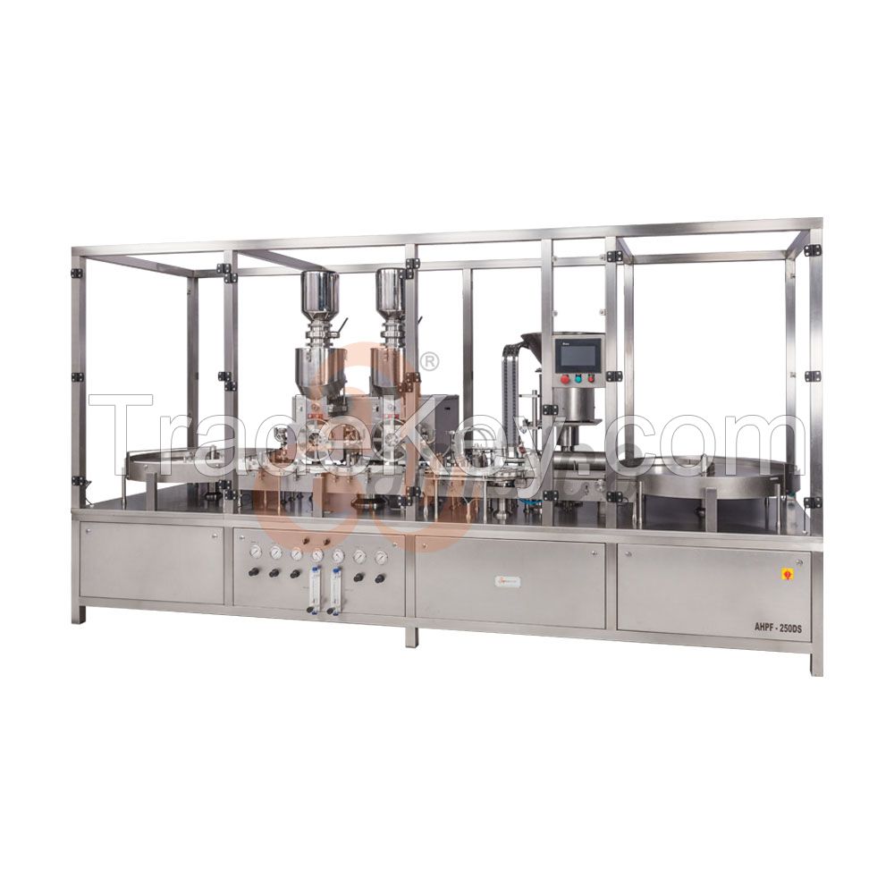 Automatic High Speed Injectable Dry Powder Filling with Servo Driven Pick and Place Type Rubber Stoppering Machine